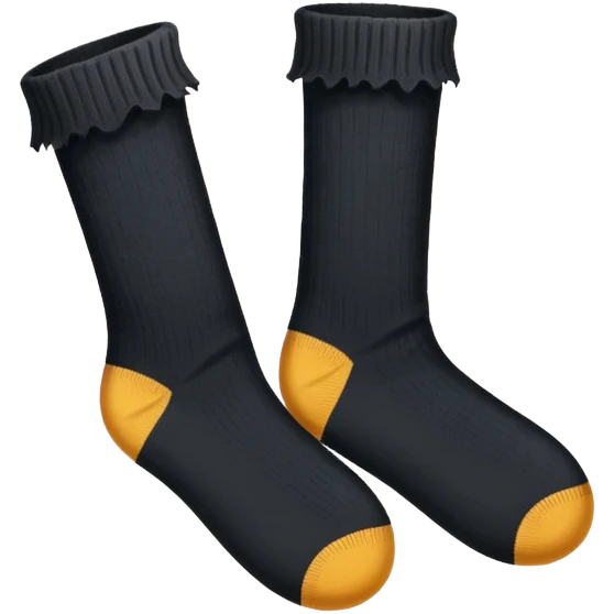 old raggedy black socks emoji