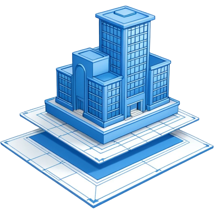 detailed blue project drawing emoji