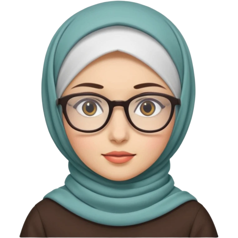Chica con hijab y gafas emoji