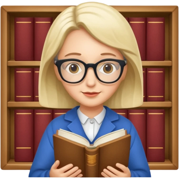 The wise librarian emoji