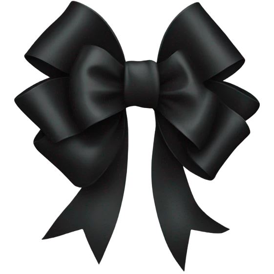 black ribbon emoji