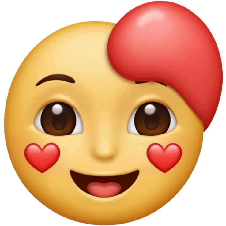 Blushing kissing emoji with heart eyes  emoji