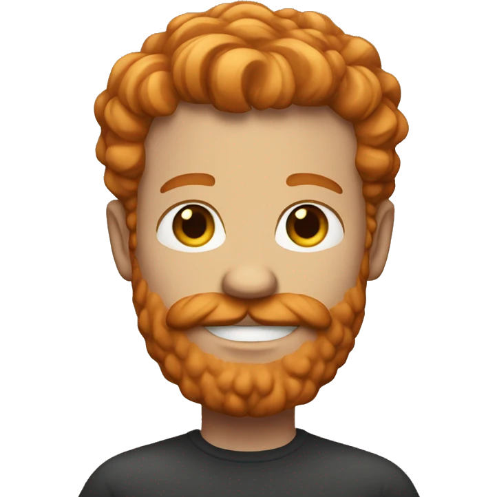 Ginger man with facial hair emoji