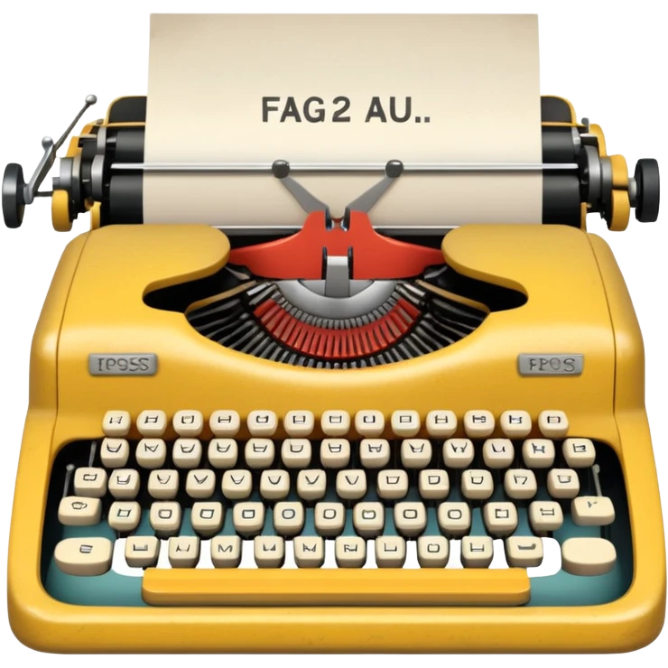 Typewriter with paper that says fag emoji