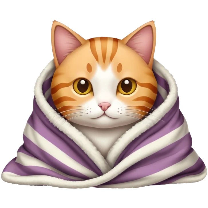 Cat in a blanket emoji