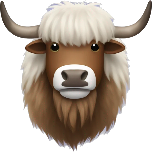yak with some fur missing emoji