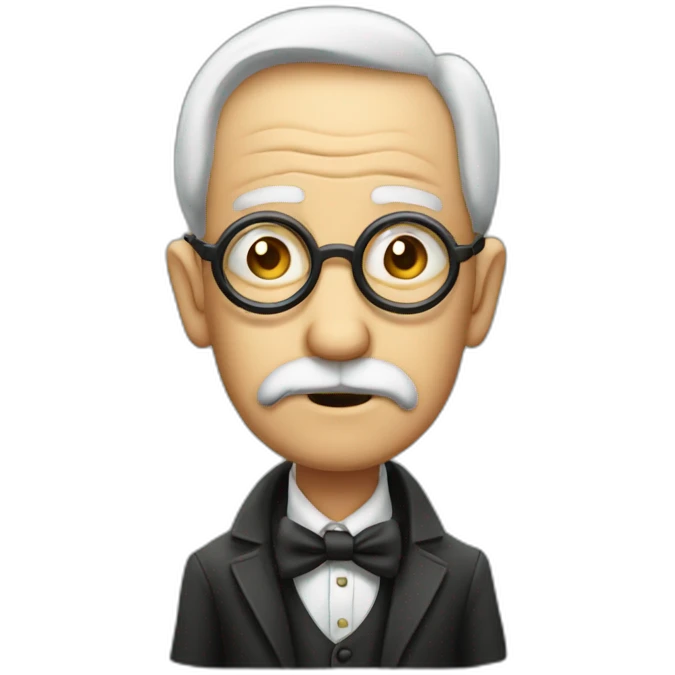 questioning old guy with a monocle emoji