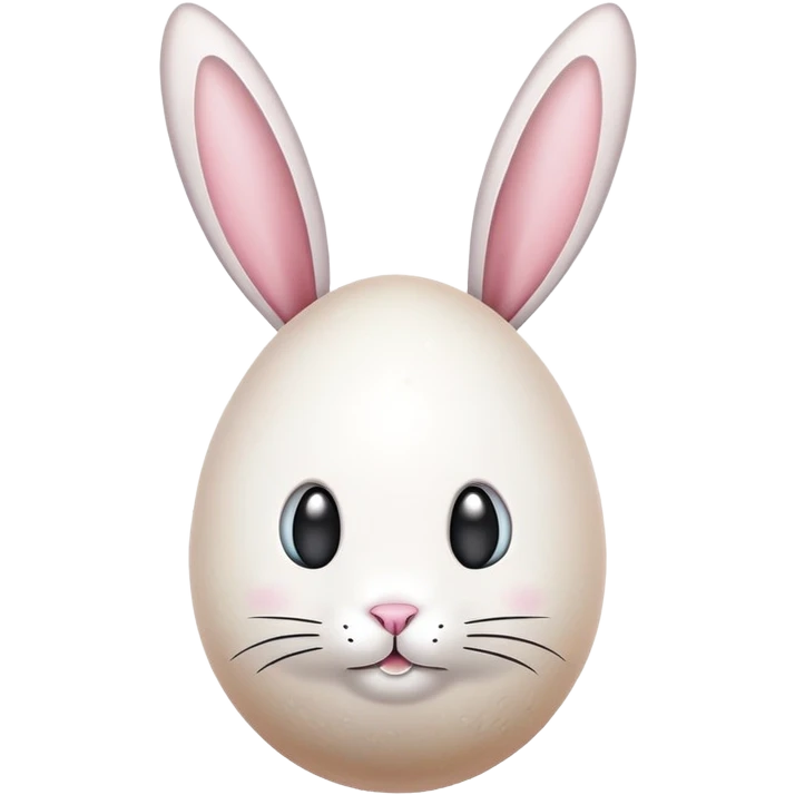 An egg with bunny ears, Easter themed emoji