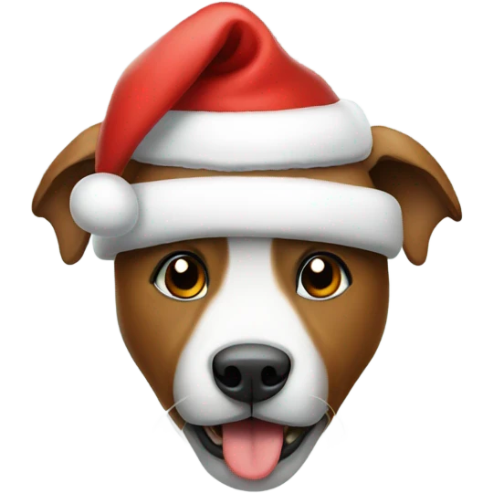 Animals wearing a Santa hat emoji