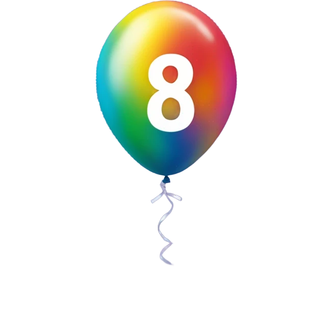 Age 8 balloon emoji