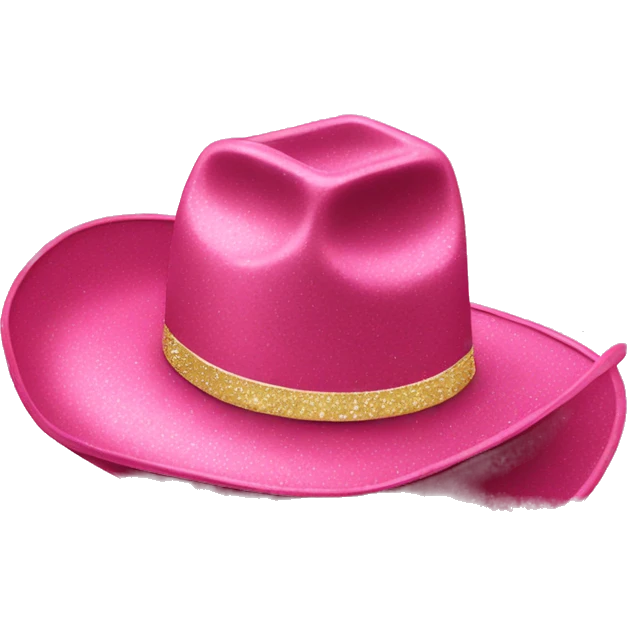 pink glitter cowboy hat emoji