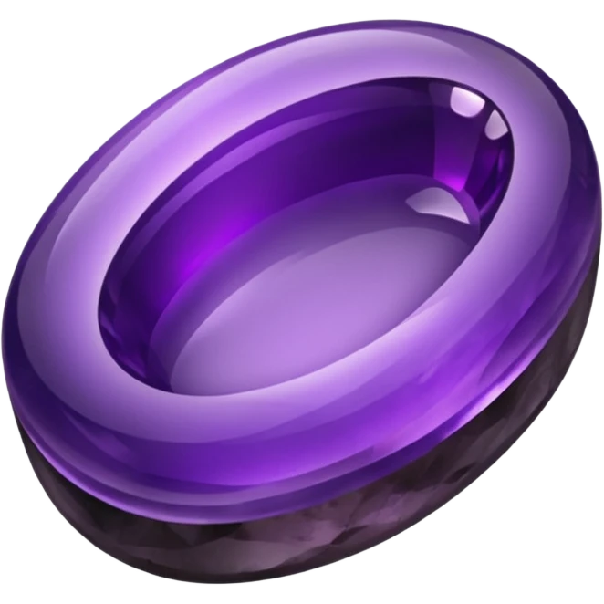 Amethyst oval-shaped worrystone emoji