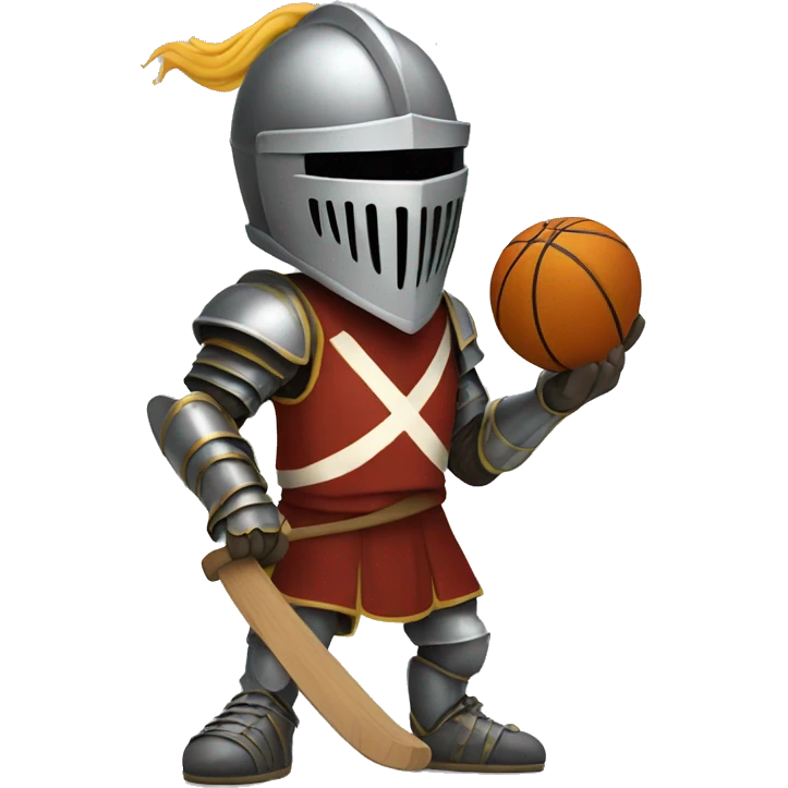 Knight playing basketball emoji