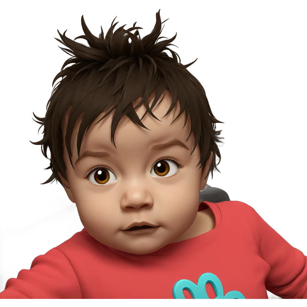 girl with messy hair indoors emoji