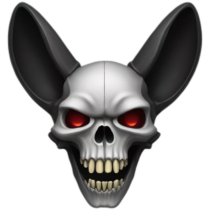 cyberpunk black rage rabbit skull emoji