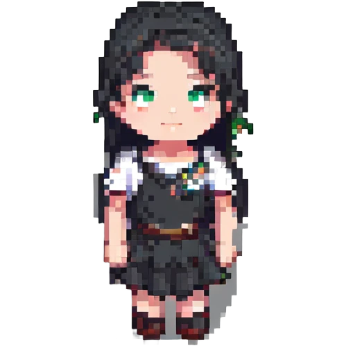 a girl in pixel art style emoji