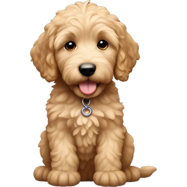 Golden doodle puppy emoji