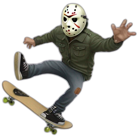 Jason Voorhes make kickflip emoji