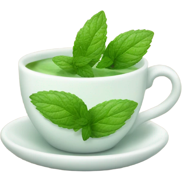 Tea with mint leaves  emoji