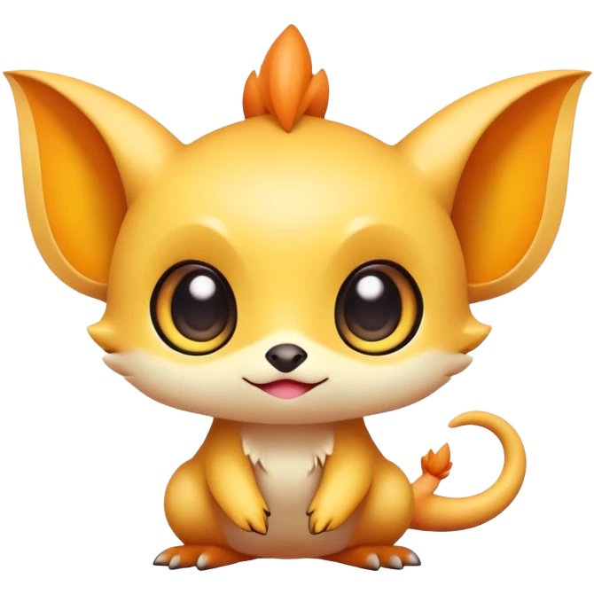 Cute kawaii chibi Fakémon-creature emoji