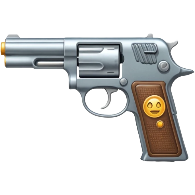   Un emoji con una nueve milímetro que sea realista emoji