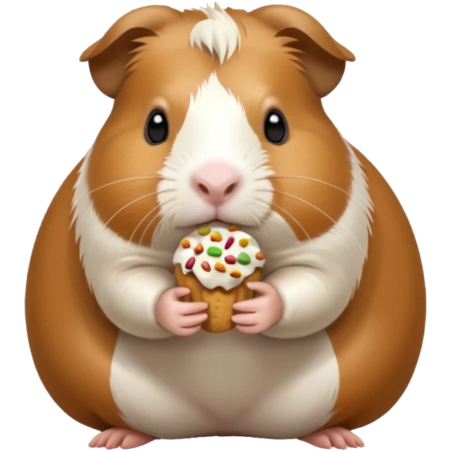 A Guinea pig eating a treat  emoji