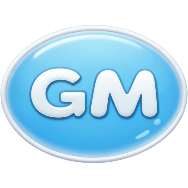Sticker with the text Gm emoji