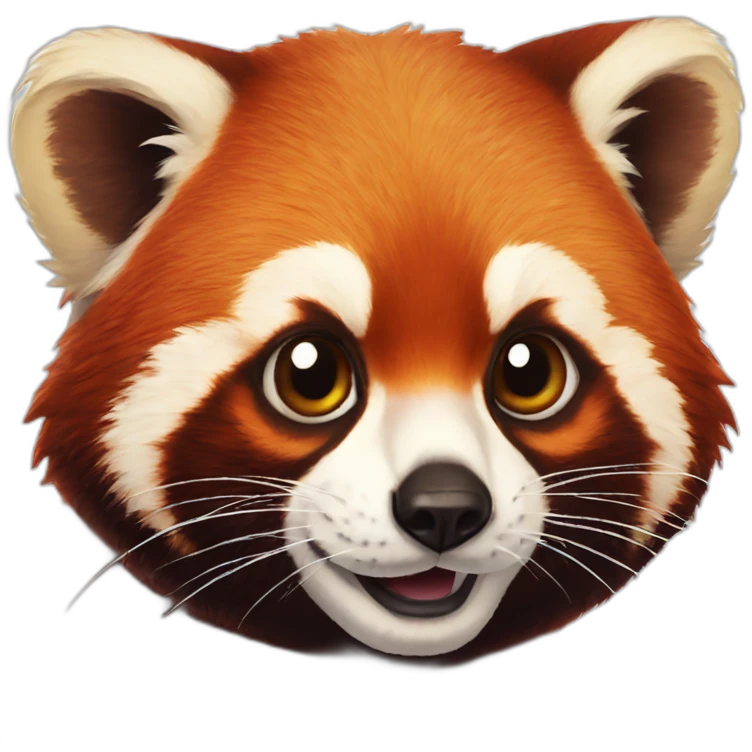 Red panda with monocles emoji