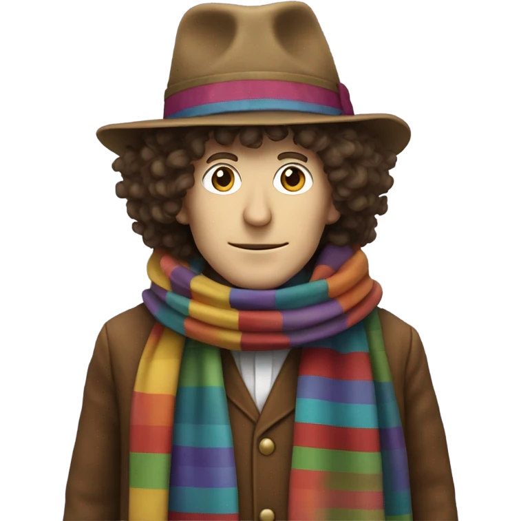Fourth doctor who in scarf emoji