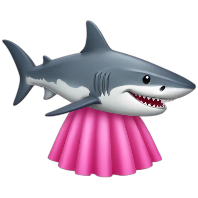 Shark with a Pink dress  emoji