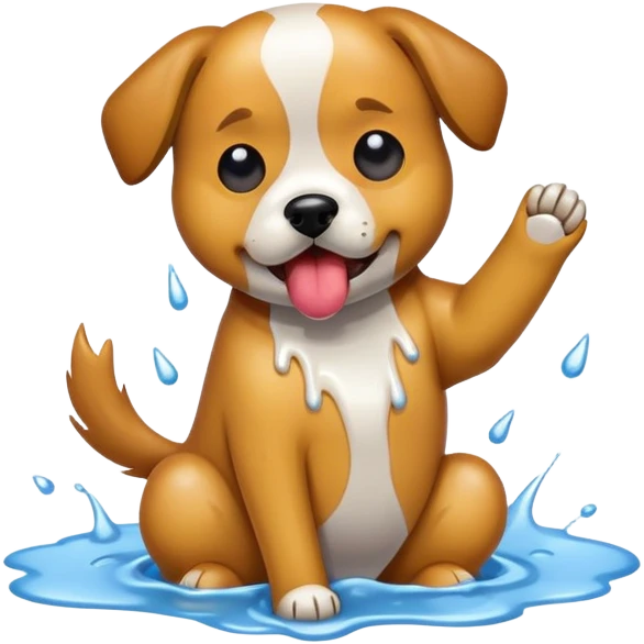 A dog throwing up  emoji