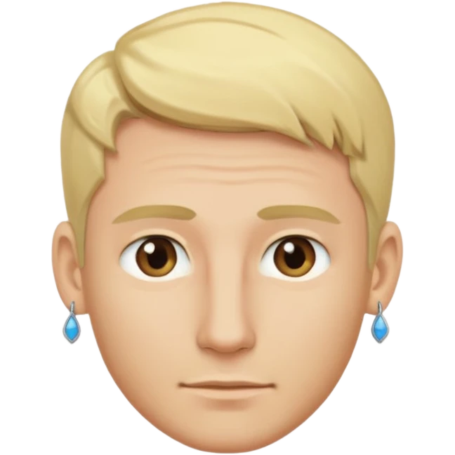 blond earringed with no beard man emoji