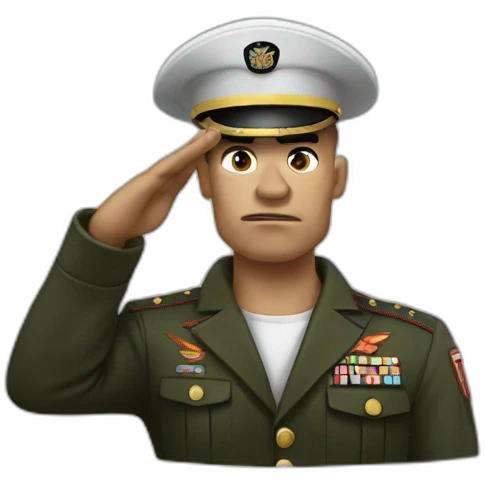 angry Marine saluting emoji