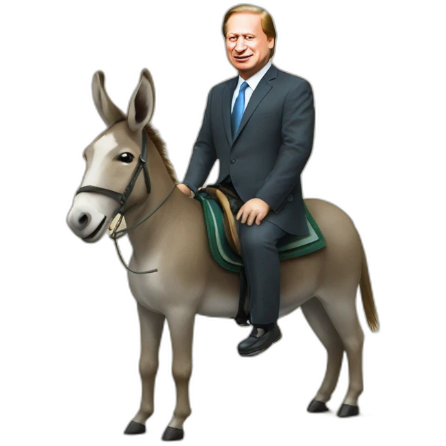 Nawaz sharif set on donkey emoji