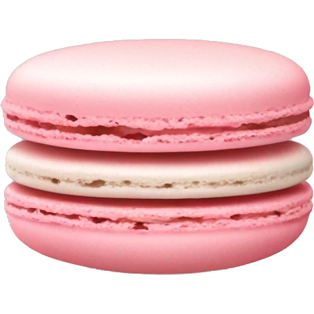 Realistic light pink macaron isolated emoji