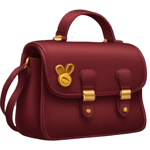 Dark red designer bag emoji