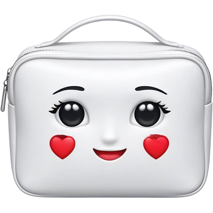 White Cosmetic bag emoji