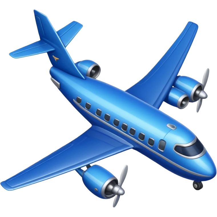 A fully coloured dark blue plane more like an emoji emoji