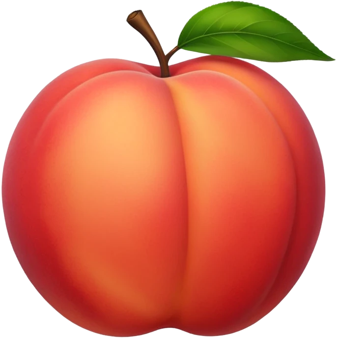 Peach slap hard red emoji