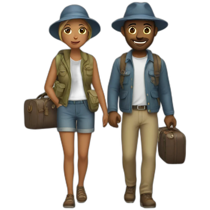 Travelling couple emoji