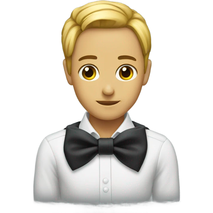 black bow tied around neck emoji