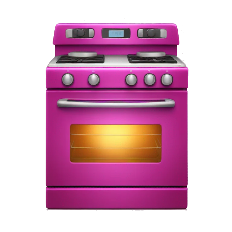 Realistic magenta oven isolated. emoji