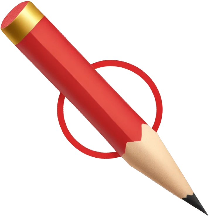 red pencil emoji