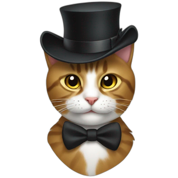 catjam with a top hat emoji