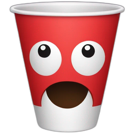 upside down red cup emoji