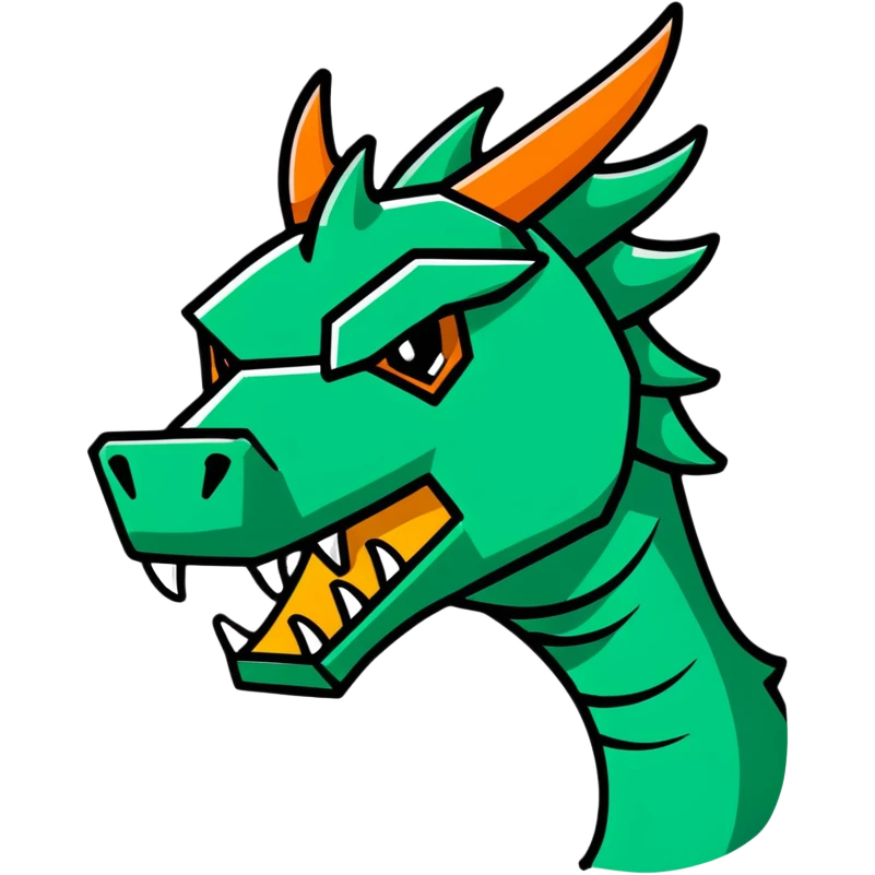 Minecraft black dragon head emoji