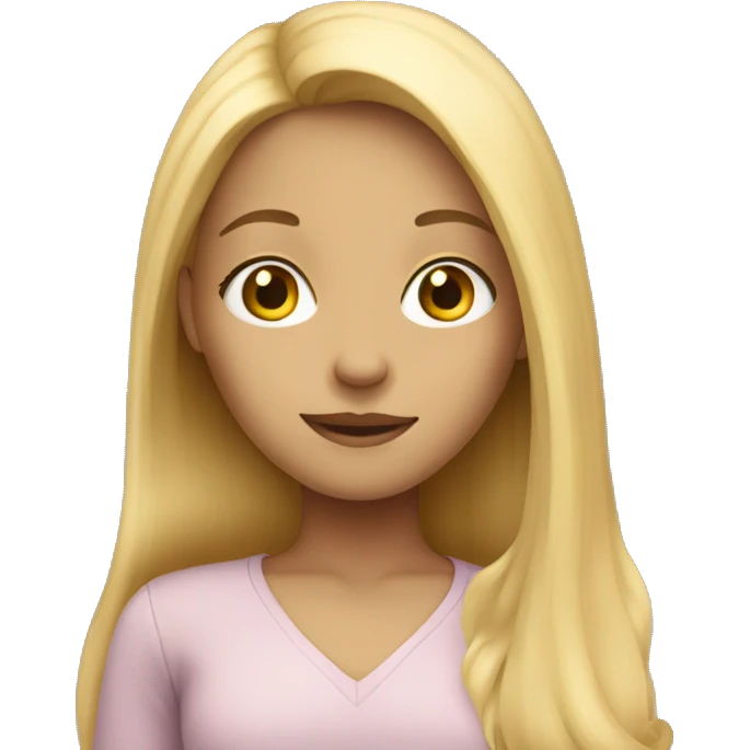 Girl with long blonde hair  emoji