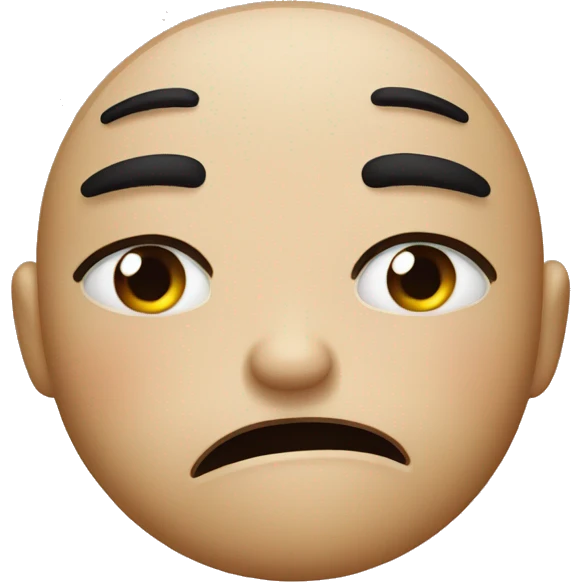 Ashamed face emoji