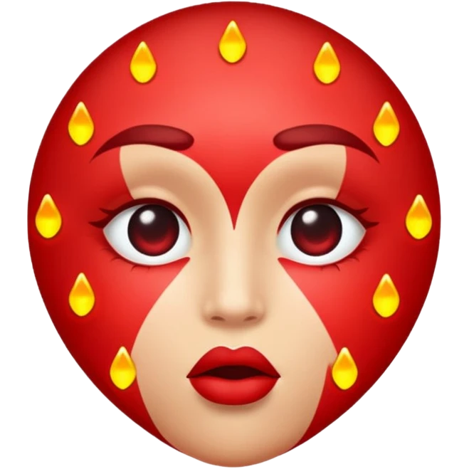 kiss mark with christmas vibes emoji