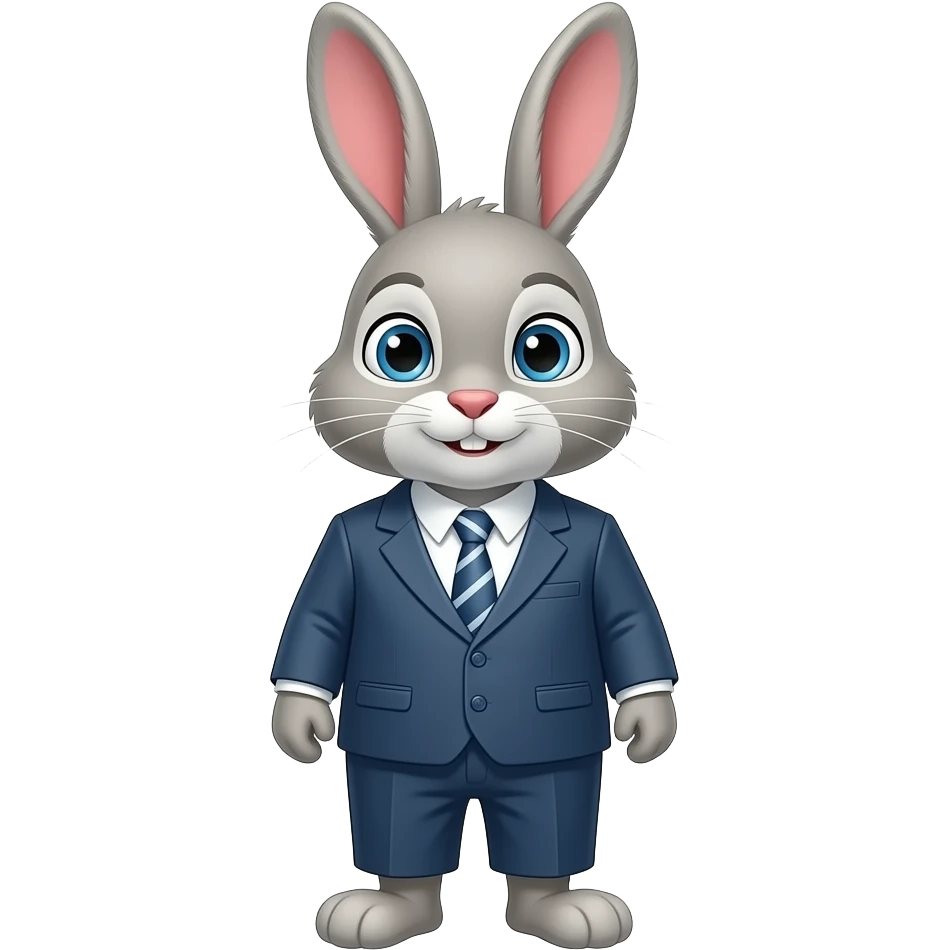 grey Bunny gets dressed. 🐰 emoji